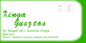 kinga gusztos business card